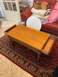 Tavolino da soggiorno in legno vintage