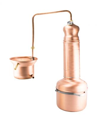 Alambicco in rame 5 litri modello a colonna filtro