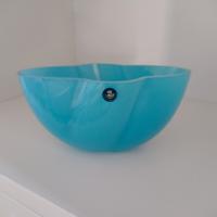 Vaso in cristallo blu Royal Copenhagen