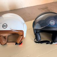 Caschi Scooter Blu/Bianco