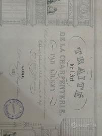 trattato sull'  arte della carpenteria Lione 1842