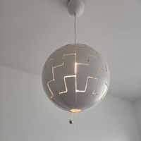 Lampada Ikea a sospensione, bianco/argento, 35 cm