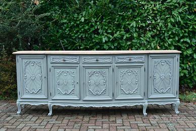Credenza barocco piemontese in noce nazionale