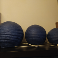 Lampade di carta blu