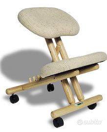 Cinius Sedia Ergonomica Naturale. Telaio in legno.