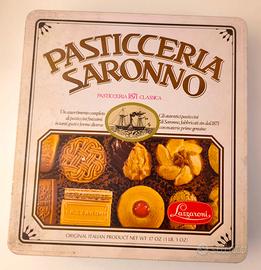 Scatola Latta Vintage Lazzaroni Saronno - 500g