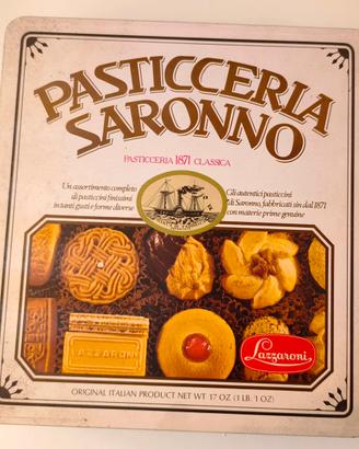 Scatola Latta Vintage Lazzaroni Saronno - 500g
