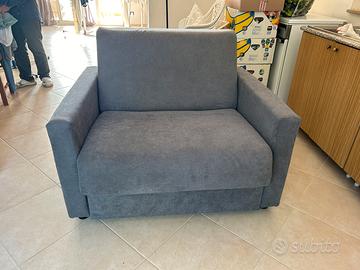 Divano letto ribaltabile grigio