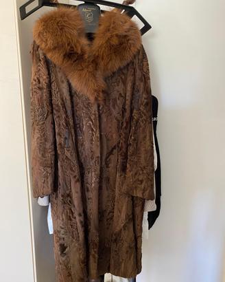 Pelliccia Maucci Vintage in Astrakan Marrone