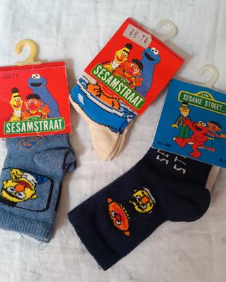 Lotto Calzini vintage da collezione Sesame Street