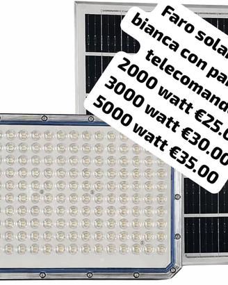 Faro solare a partire da 25€ telecomando incluso