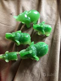 Elefantini in giada cinese