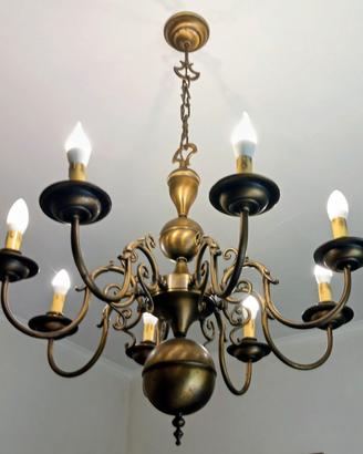 Lampadario ottone