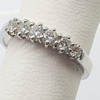 ANELLO RIVIERA ORO BIANCO 18kt 750 E BRILLANTI
