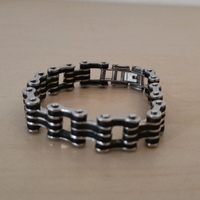 Bracciale punk catena in acciaio e caucciù