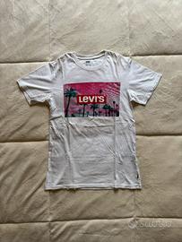 T-shirt uomo – Levi's – Taglia S – Bianca e Rosa