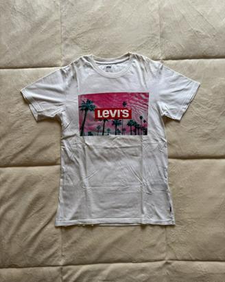 T-shirt uomo – Levi's – Taglia S – Bianca e Rosa