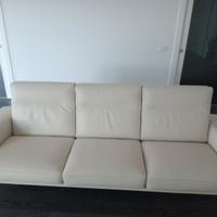 Divano in vera pelle 3 posti maxi