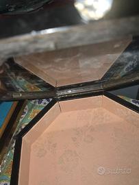 Portagioie in legno massello copertura in vetro