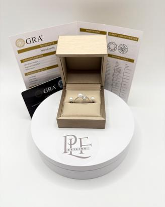Set anello con orecchini argento e Moissanite