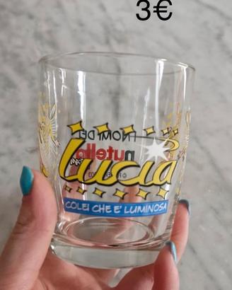 Bicchiere nutella collezione nomi
