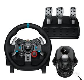 volante logitech g29 + pedaliera + leva cambio + m