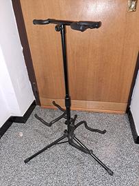 Stand doppio per chitarra, basso, ukulele
