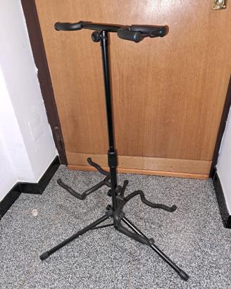 Stand doppio per chitarra, basso, ukulele