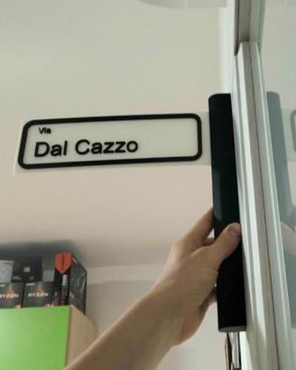 Cartello divertente decorativo, stampa 3D