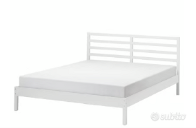 Letto Matrimoniale Bianco in legno