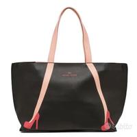 Borsa a spalla nera da donna con stampa Swish Jean