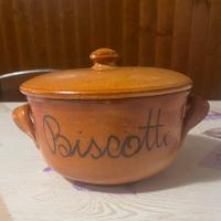 Porta biscotti in terracotta