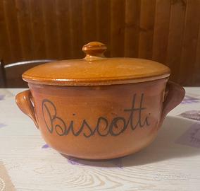 Porta biscotti in terracotta