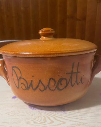 Porta biscotti in terracotta