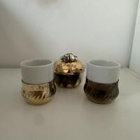 Set in ceramica e silver con due tazzine