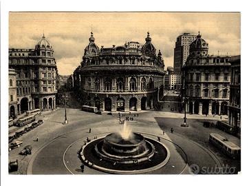 Genova Piazza De Ferrari Anni 50