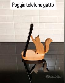 Poggiatelefono in legno da collezione