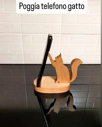 Poggiatelefono in legno da collezione