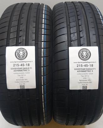 2 GOMME 215 45 18 GOODYEAR A52404