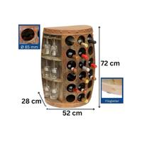 Botte da parete porta bottiglie di vino, bicchieri