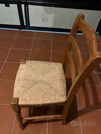 SEDIA IMPAGLIATA - FIORENTINA