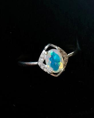 Anello argento e Opale Etiope