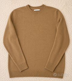 Maglione uomo color cammello girocollo basic