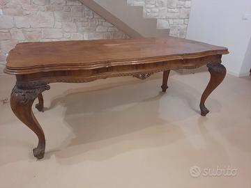 antico tavolo legno stile luigi xv