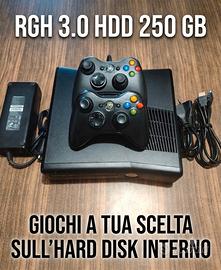 Xbox 360 slim trinity RGH 3.0 250 GB + 2 joystick