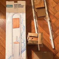 Piantana portarotolo con scopino