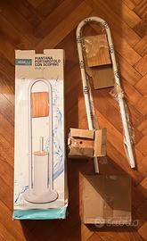 Piantana portarotolo con scopino