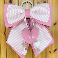 Fiocco nascita bimba personalizzabile fatto a mano