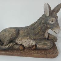 Asinello Seduto Presepe Fontanini 50 cm  Statua Re