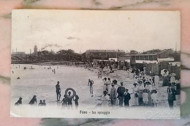 FANO - LA SPIAGGIA - c. 1910 - VIAGGIATA / RARA
